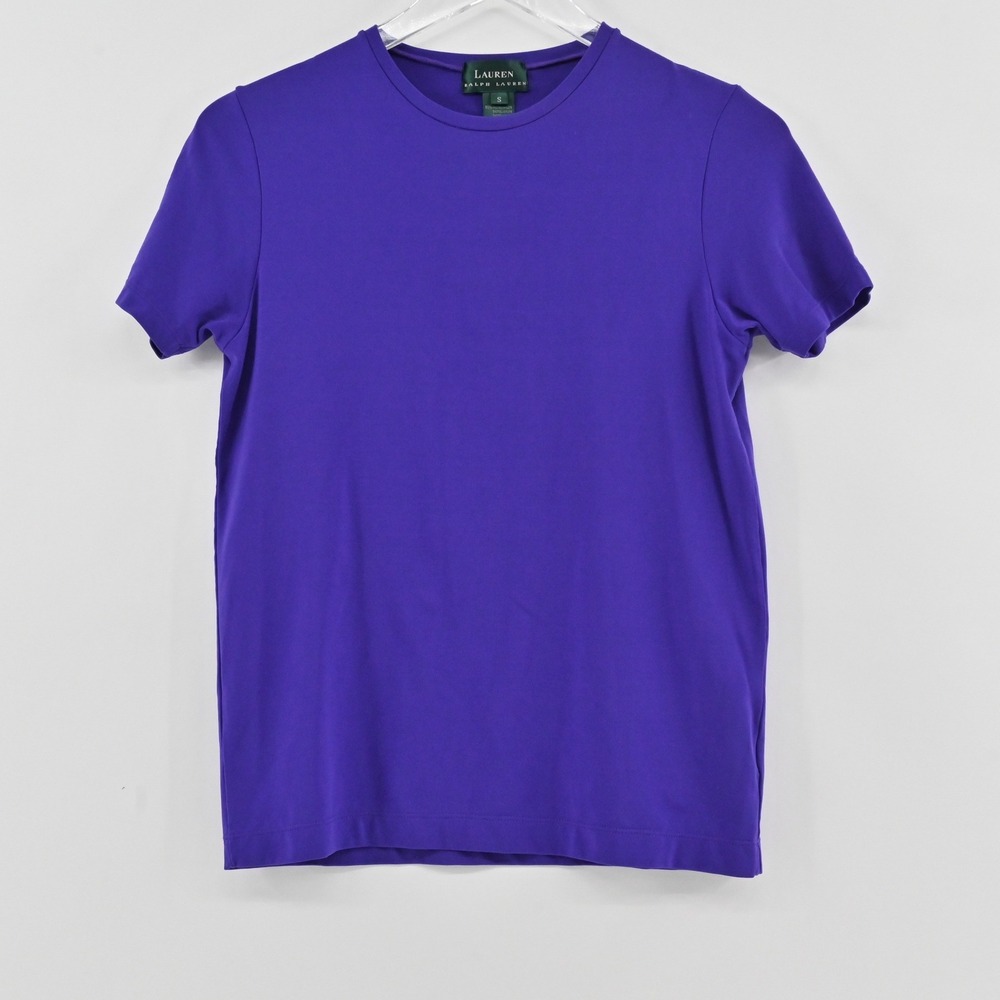 Lauren Ralph‎ Lauren Tee Womens Size S Purple Crew Neck Stretch Vintage Y2K Top